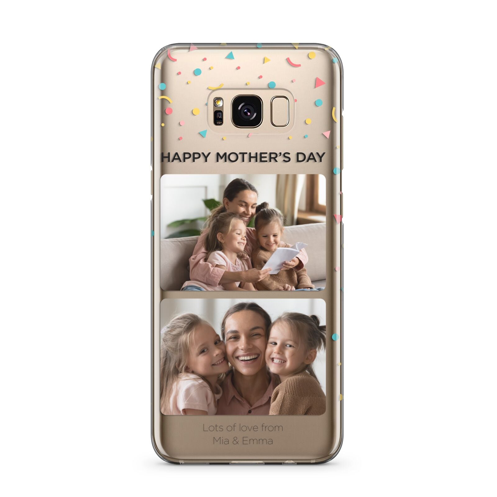 Mothers Day Confetti Photos with Names Samsung Galaxy S8 Plus Case