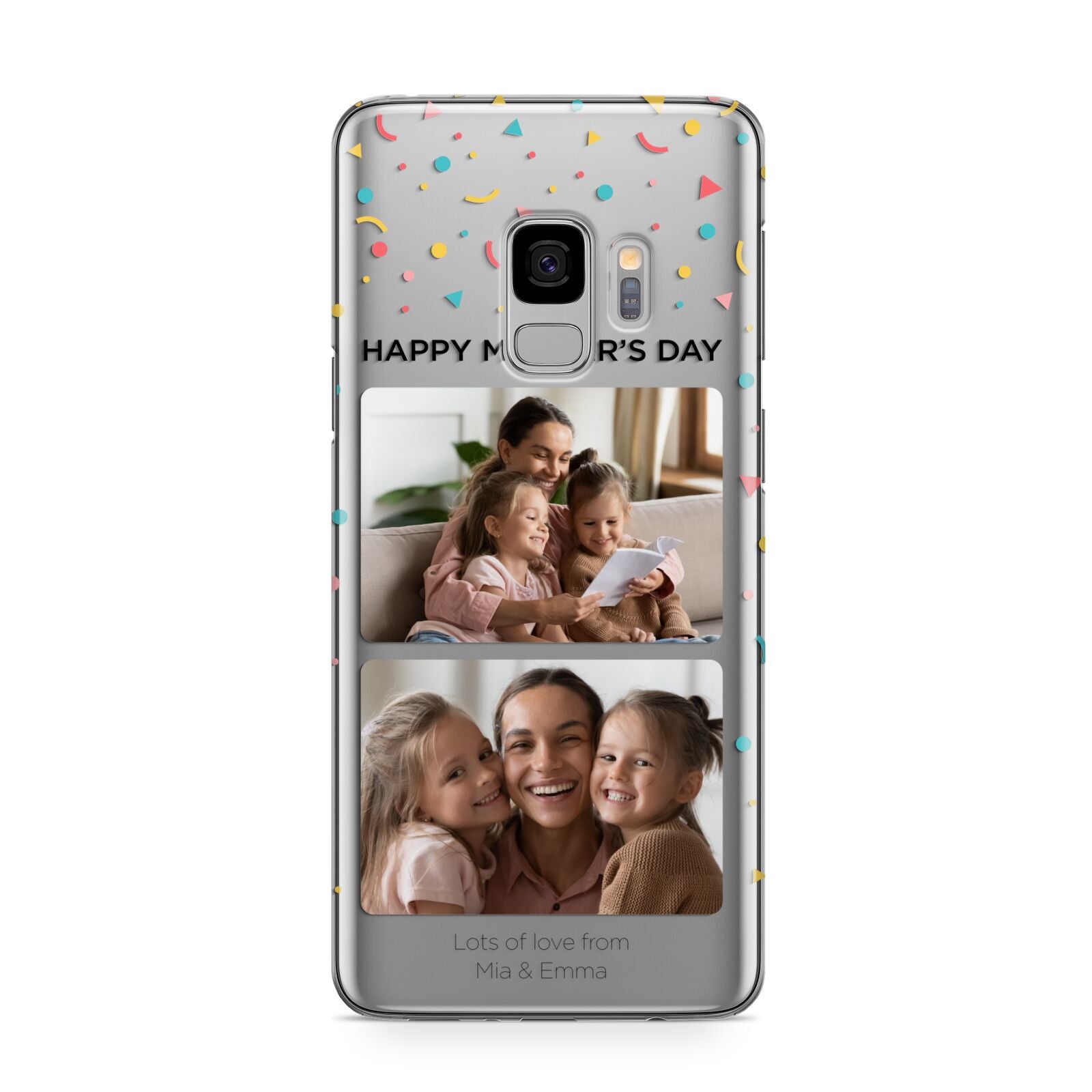 Mothers Day Confetti Photos with Names Samsung Galaxy S9 Case