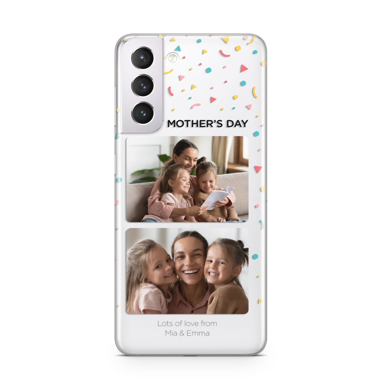 Mothers Day Confetti Photos with Names Samsung S21 Case