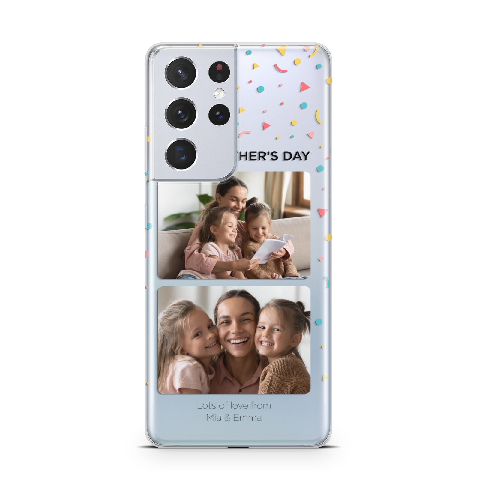 Mothers Day Confetti Photos with Names Samsung S21 Ultra Case