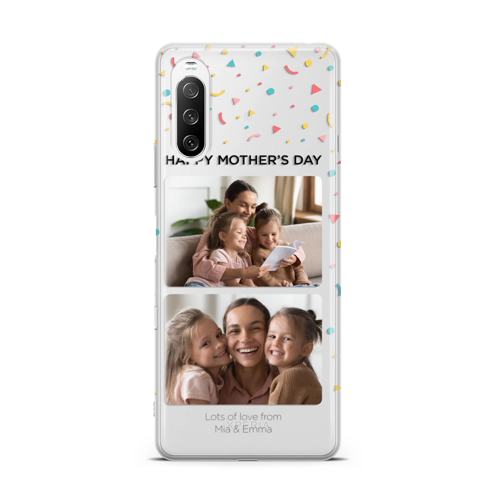 Mothers Day Confetti Photos with Names Sony Xperia 10 III Case