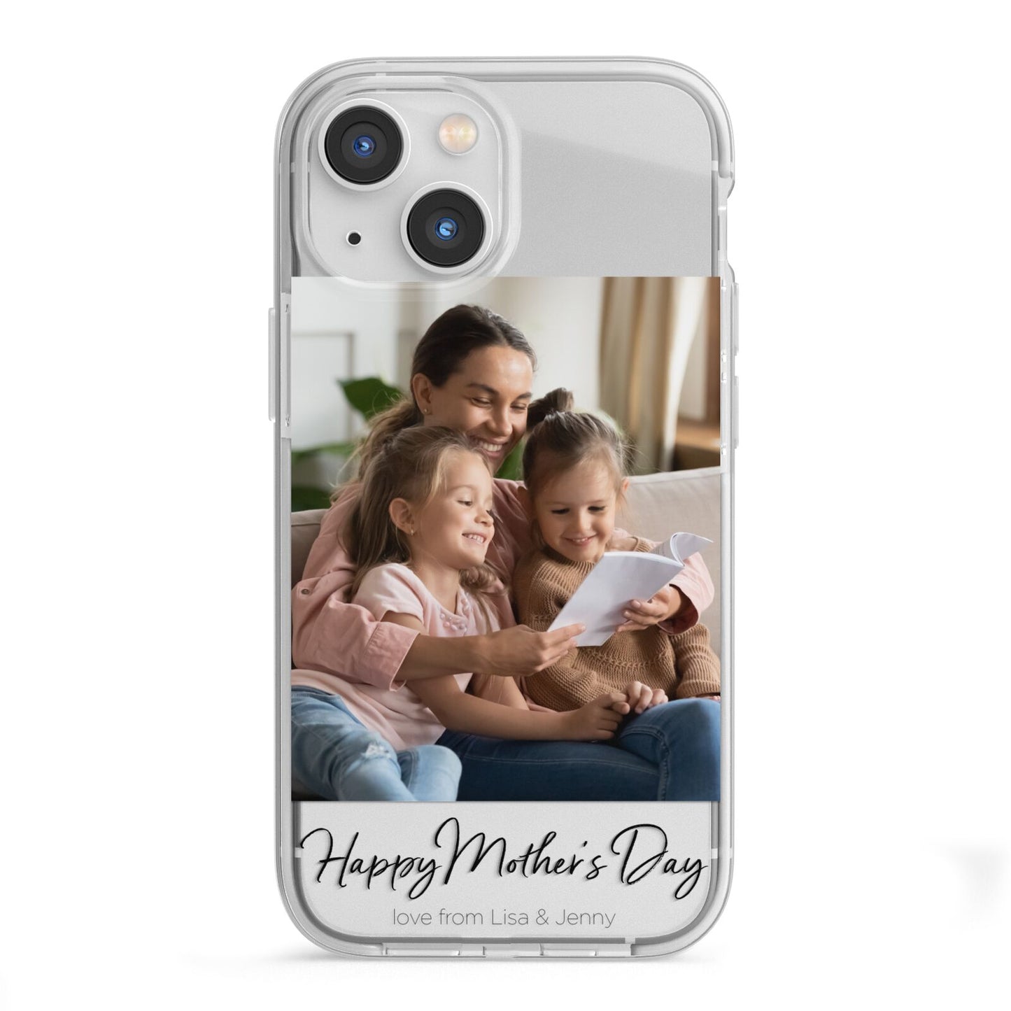 Mothers Day Family Photo iPhone 13 Mini TPU Impact Case with White Edges