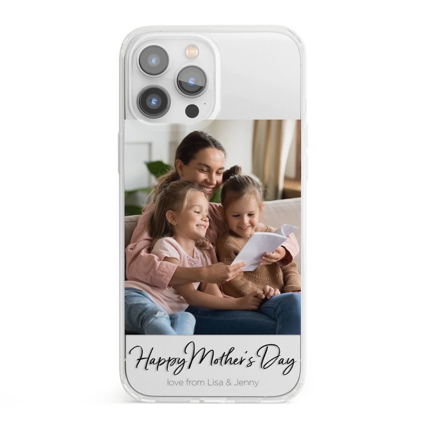 Mothers Day Family Photo iPhone 13 Pro Max Clear Bumper Case