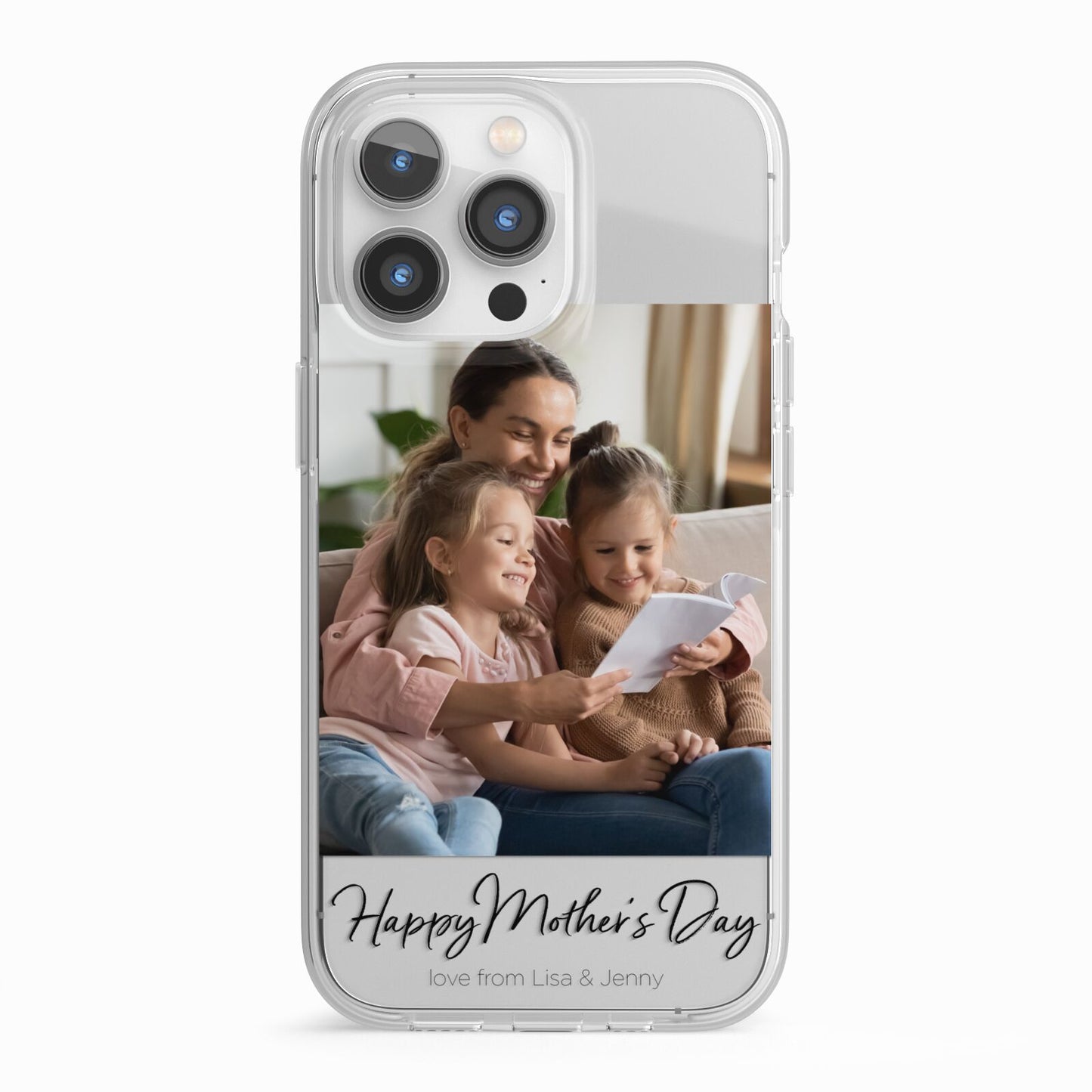 Mothers Day Family Photo iPhone 13 Pro TPU Impact Case with White Edges