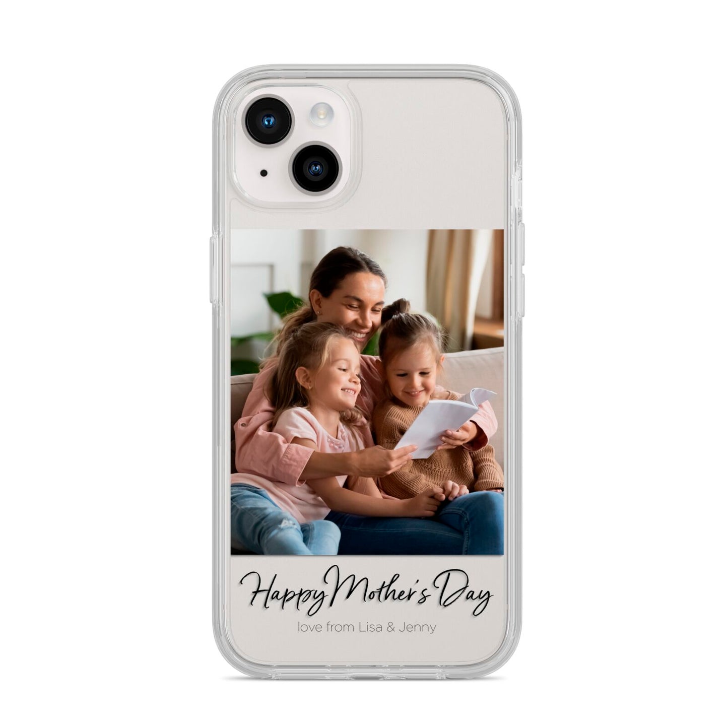 Mothers Day Family Photo iPhone 14 Plus Clear Tough Case Starlight