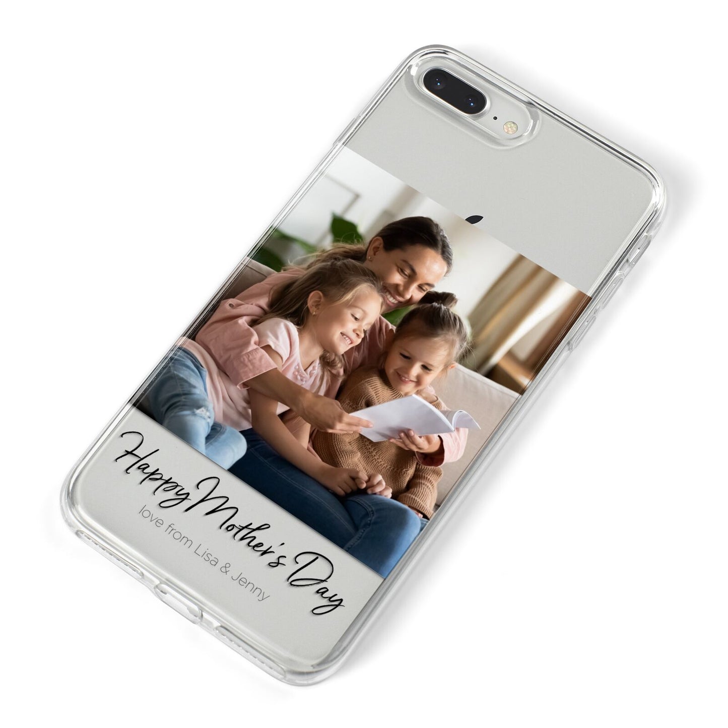 Mothers Day Family Photo iPhone 8 Plus Bumper Case on Silver iPhone Alternative Image