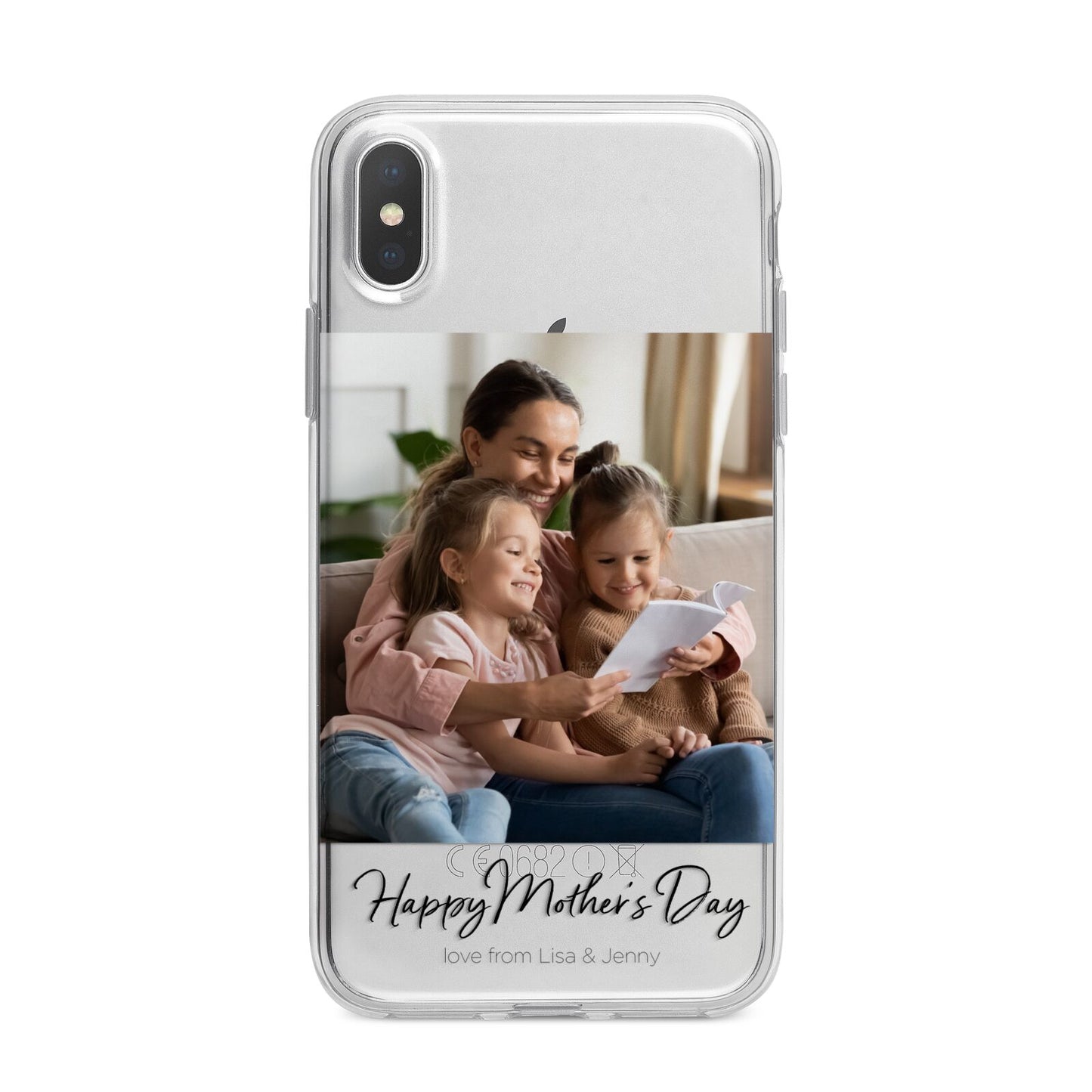 Mothers Day Family Photo iPhone X Bumper Case on Silver iPhone Alternative Image 1