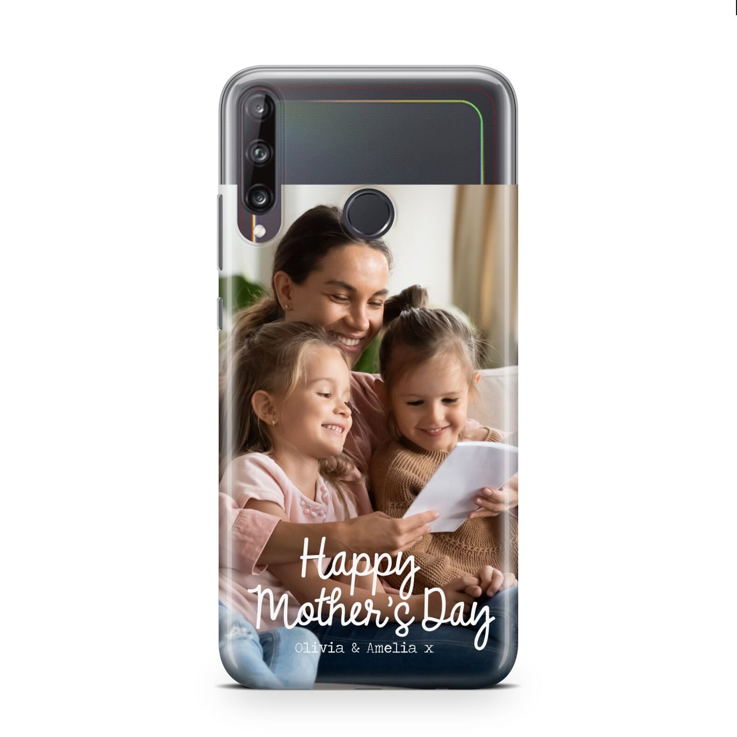 Mothers Day Family Photo with Names Huawei P40 Lite E Phone Case