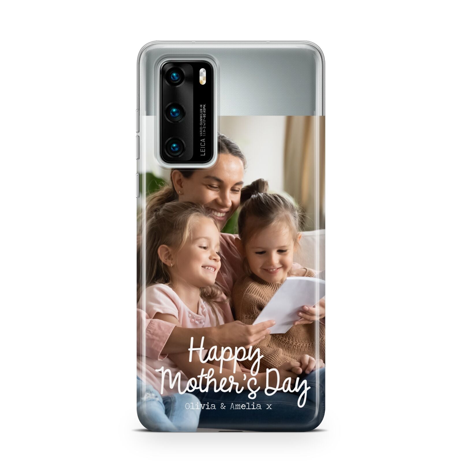 Mothers Day Family Photo with Names Huawei P40 Phone Case