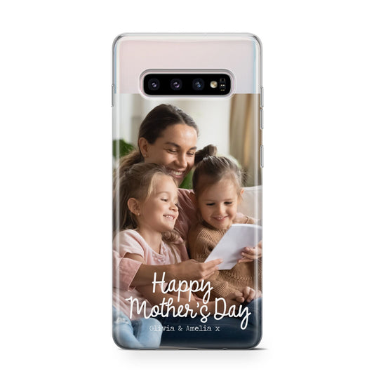 Mothers Day Family Photo with Names Protective Samsung Galaxy Case