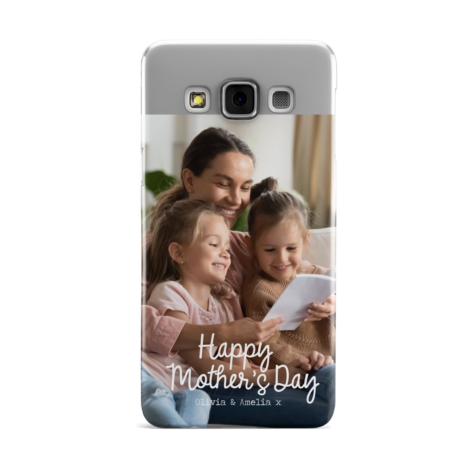 Mothers Day Family Photo with Names Samsung Galaxy A3 Case