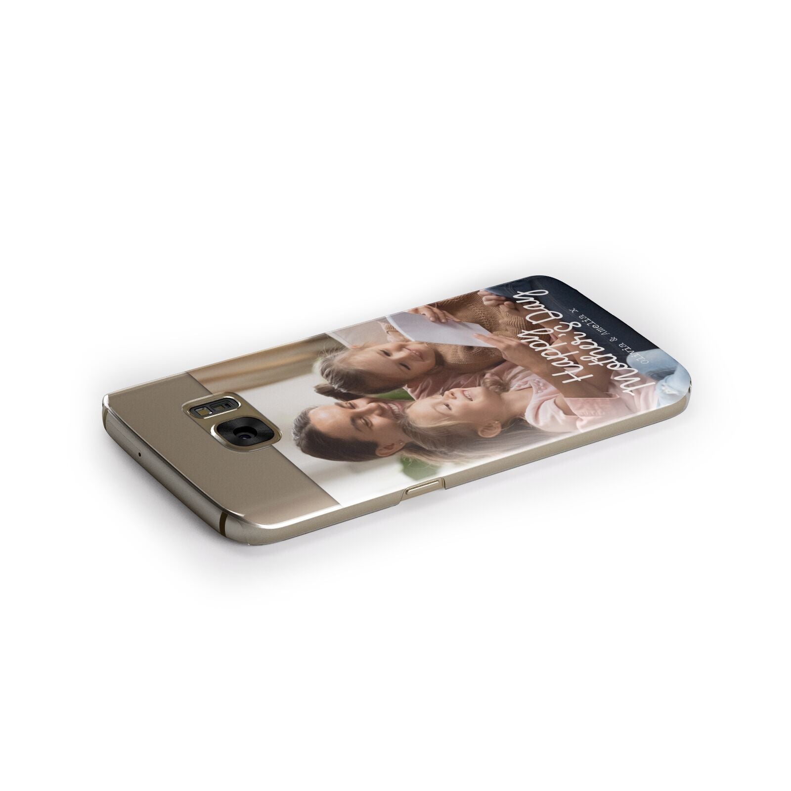 Mothers Day Family Photo with Names Samsung Galaxy Case Side Close Up