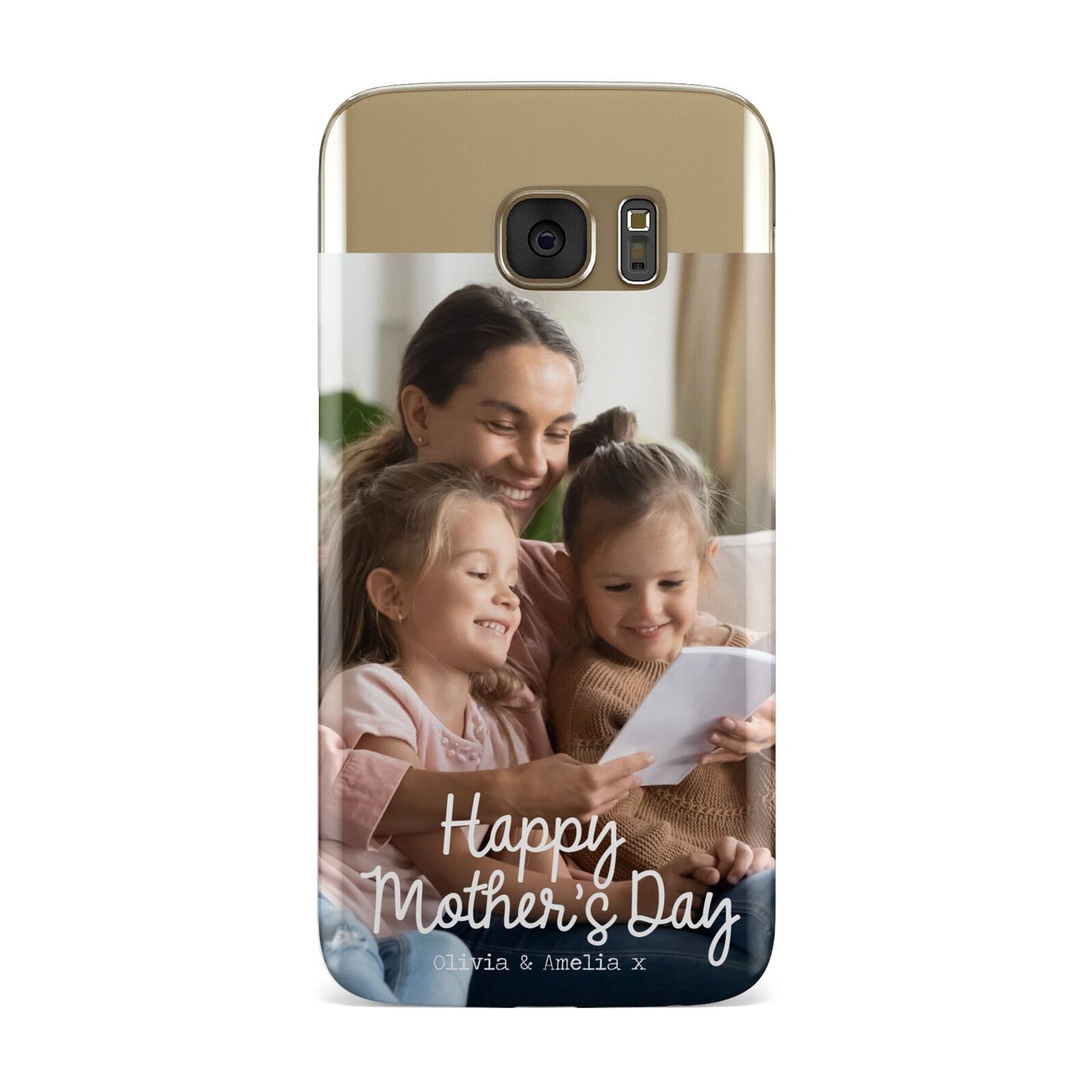 Mothers Day Family Photo with Names Samsung Galaxy Case