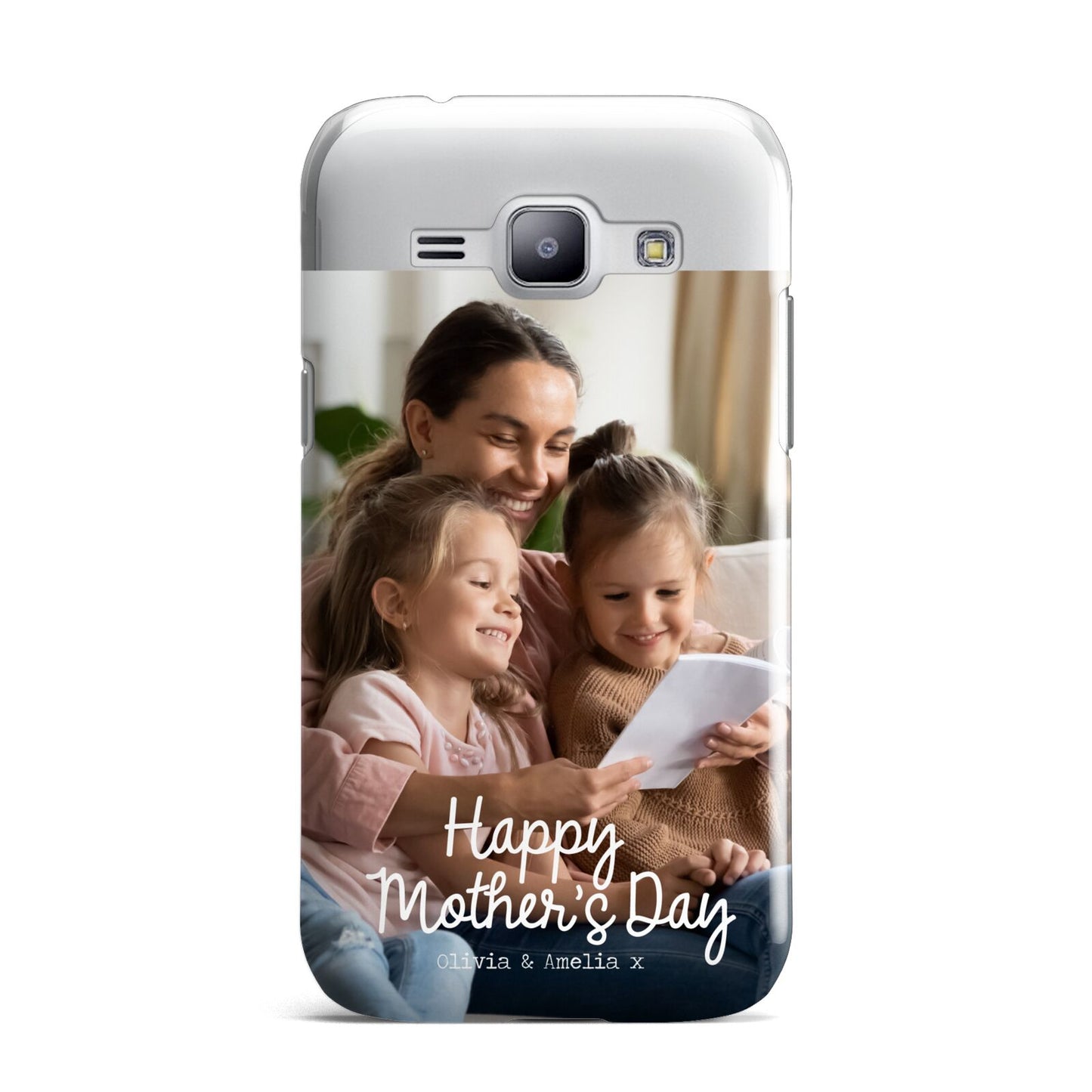 Mothers Day Family Photo with Names Samsung Galaxy J1 2015 Case