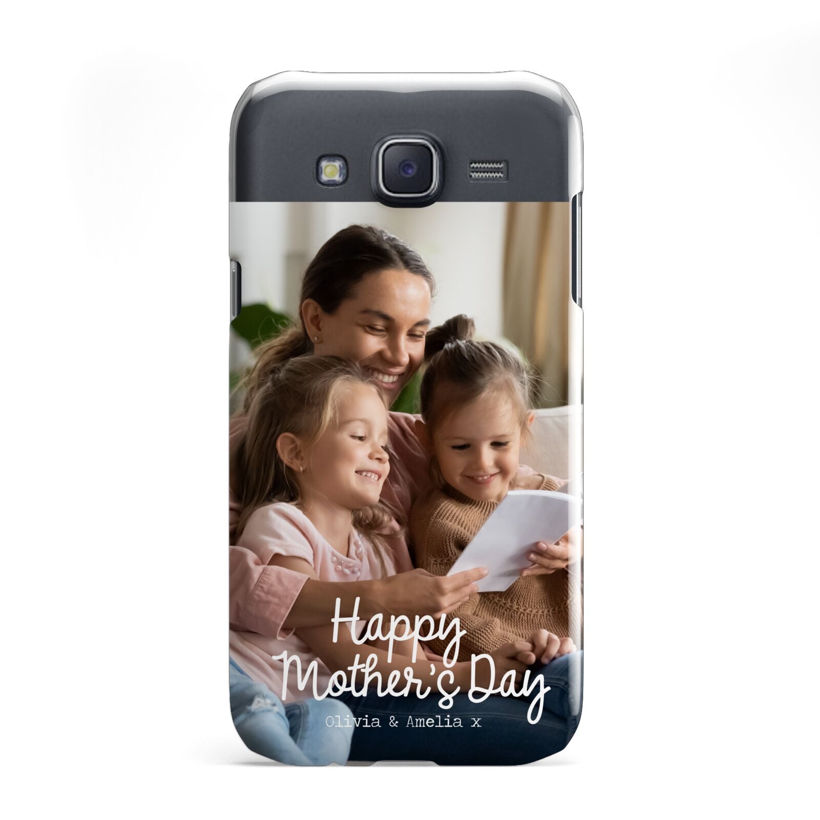 Mothers Day Family Photo with Names Samsung Galaxy J5 Case