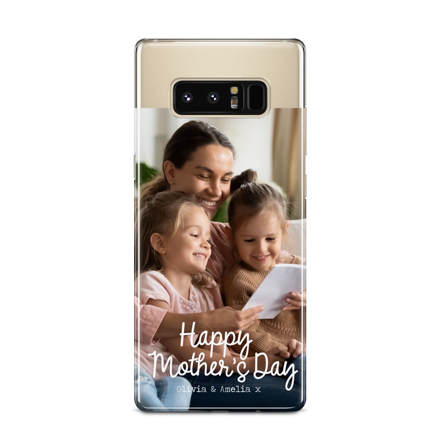 Mothers Day Family Photo with Names Samsung Galaxy Note 8 Case