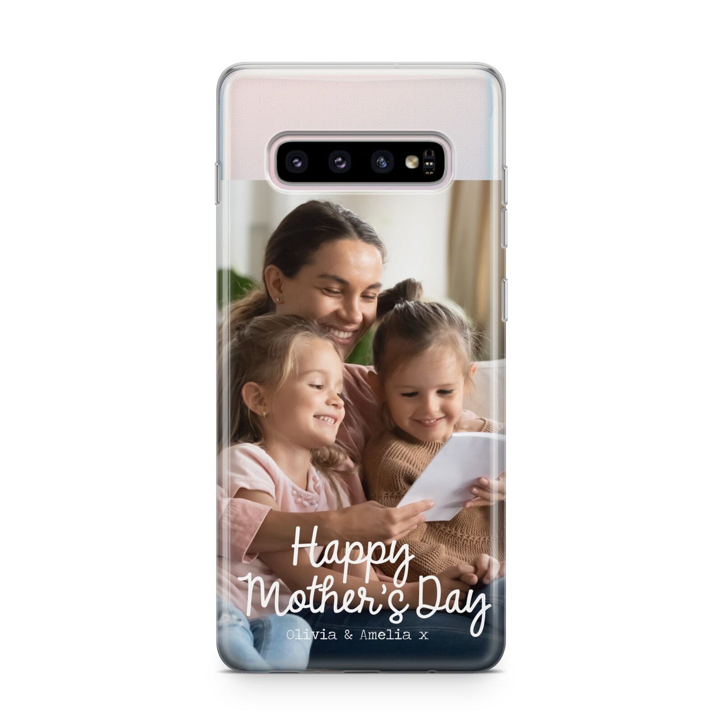 Mothers Day Family Photo with Names Samsung Galaxy S10 Plus Case