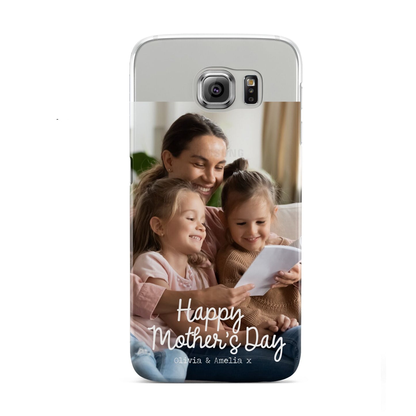 Mothers Day Family Photo with Names Samsung Galaxy S6 Case