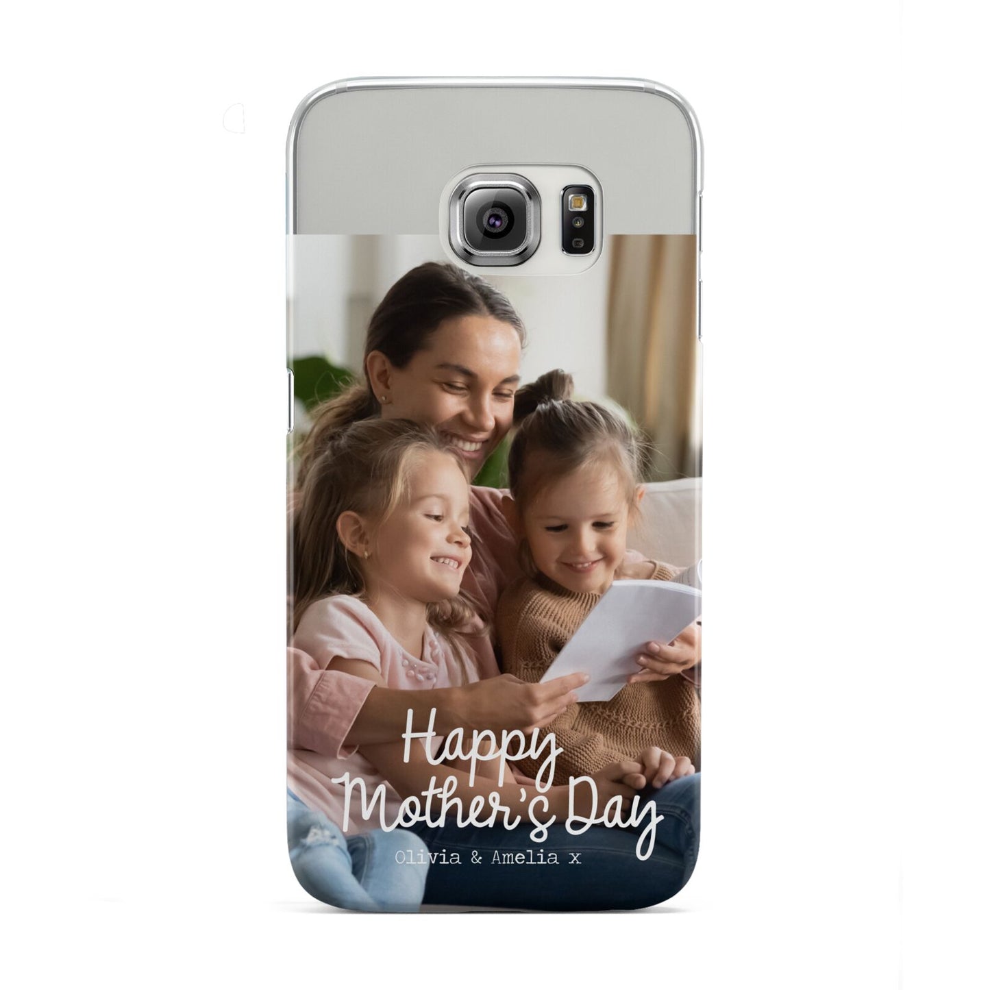 Mothers Day Family Photo with Names Samsung Galaxy S6 Edge Case