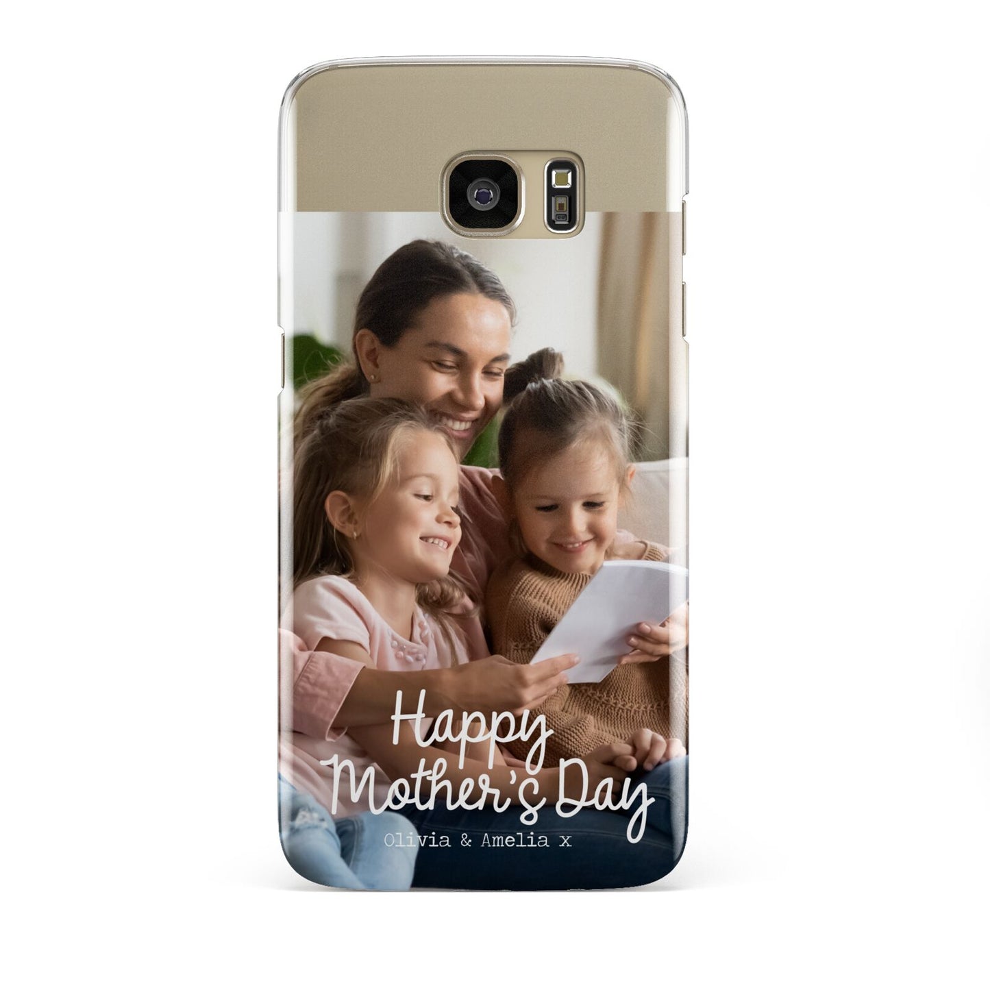 Mothers Day Family Photo with Names Samsung Galaxy S7 Edge Case