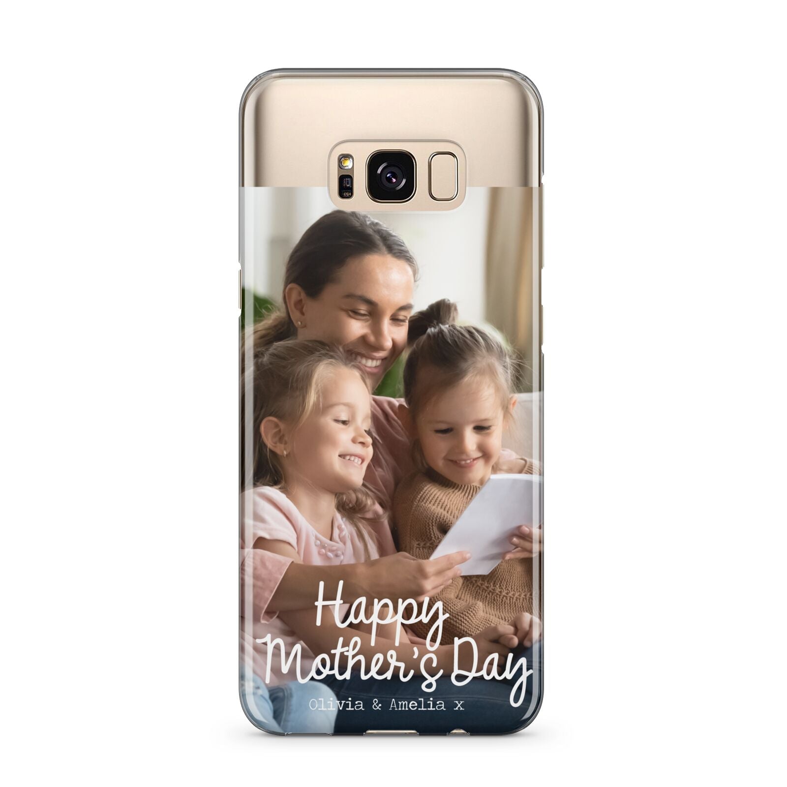 Mothers Day Family Photo with Names Samsung Galaxy S8 Plus Case