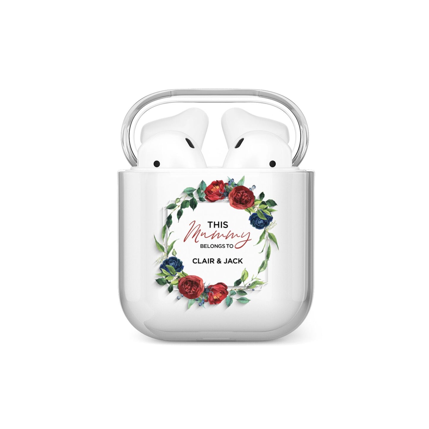 Mothers Day Flower Plaque AirPods Case