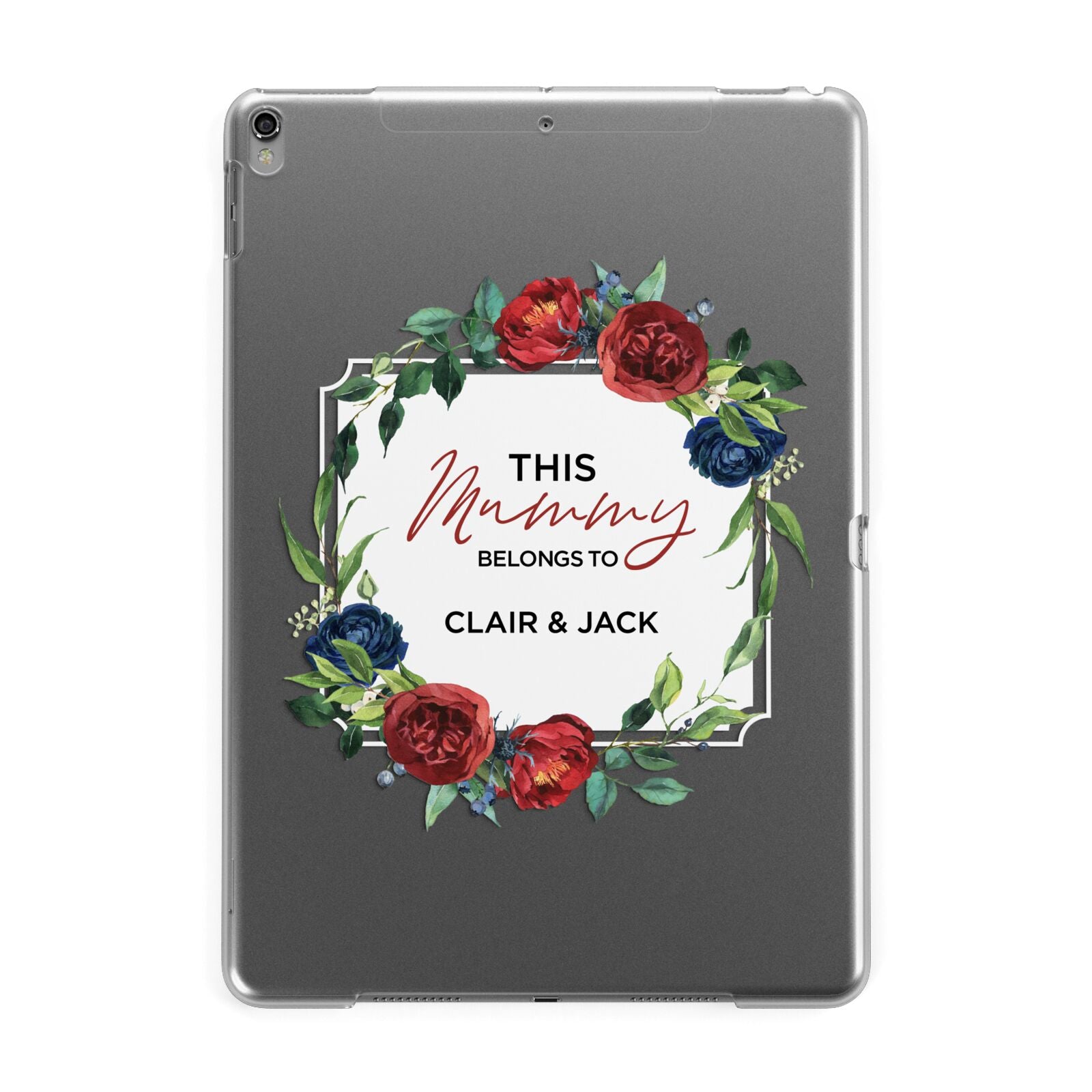 Mothers Day Flower Plaque Apple iPad Grey Case