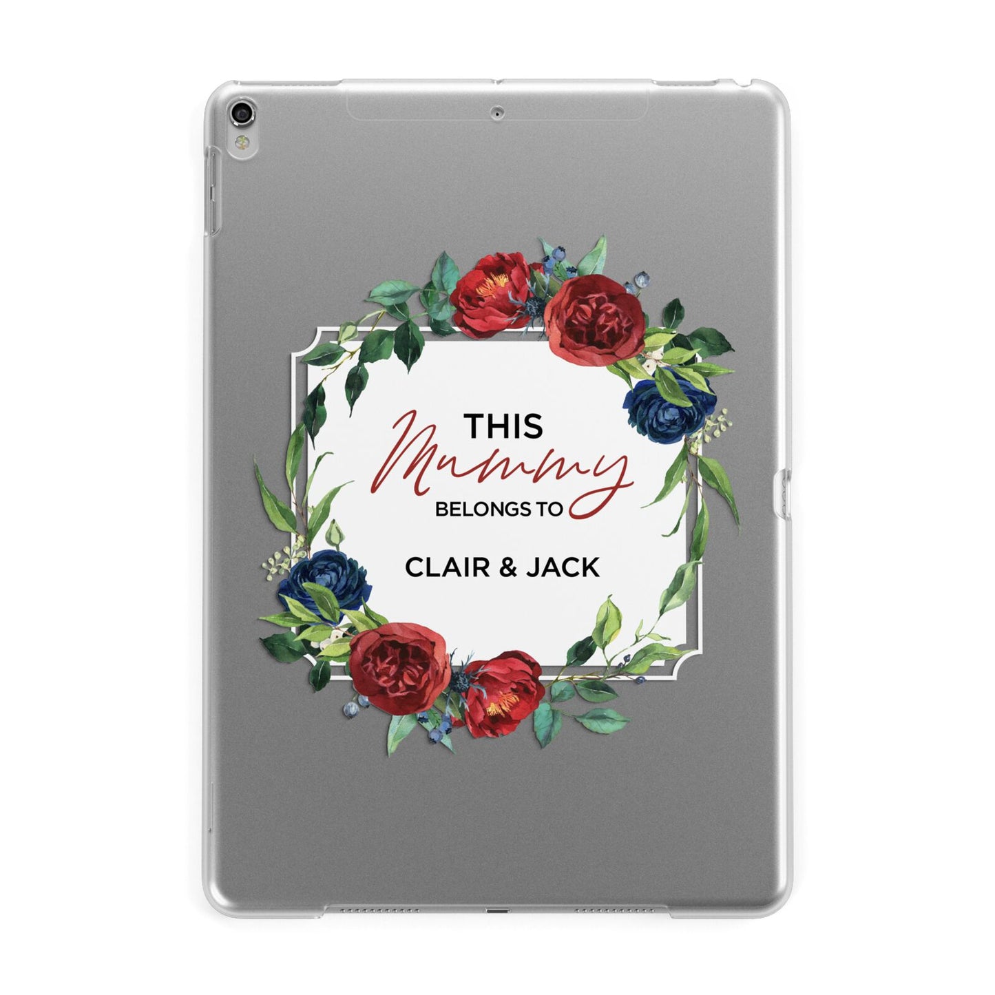 Mothers Day Flower Plaque Apple iPad Silver Case