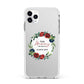 Mothers Day Flower Plaque Apple iPhone 11 Pro Max in Silver with White Impact Case