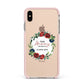 Mothers Day Flower Plaque Apple iPhone Xs Max Impact Case Pink Edge on Gold Phone