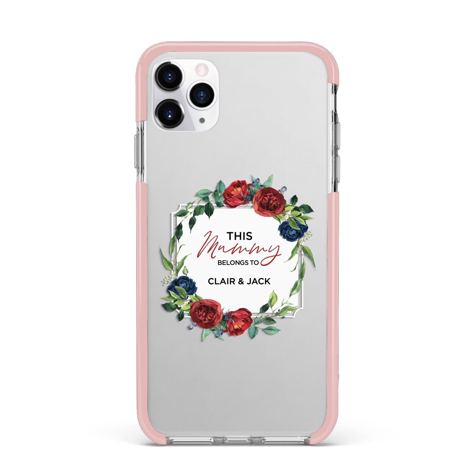 Mothers Day Flower Plaque iPhone 11 Pro Max Impact Pink Edge Case