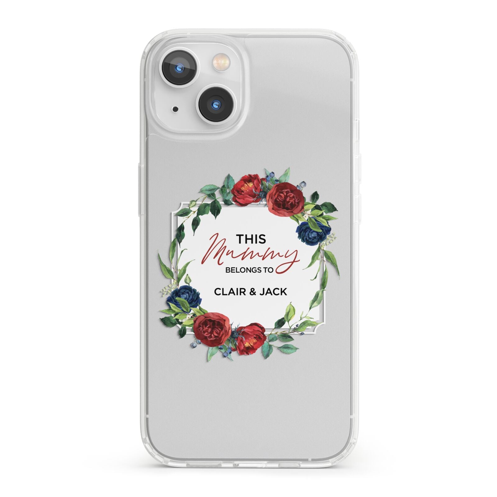 Mothers Day Flower Plaque iPhone 13 Clear Bumper Case