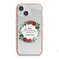 Mothers Day Flower Plaque iPhone 13 Mini TPU Impact Case with Pink Edges