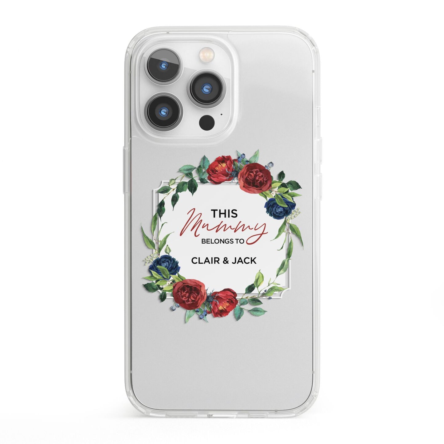 Mothers Day Flower Plaque iPhone 13 Pro Clear Bumper Case