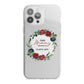 Mothers Day Flower Plaque iPhone 13 Pro Max TPU Impact Case with White Edges