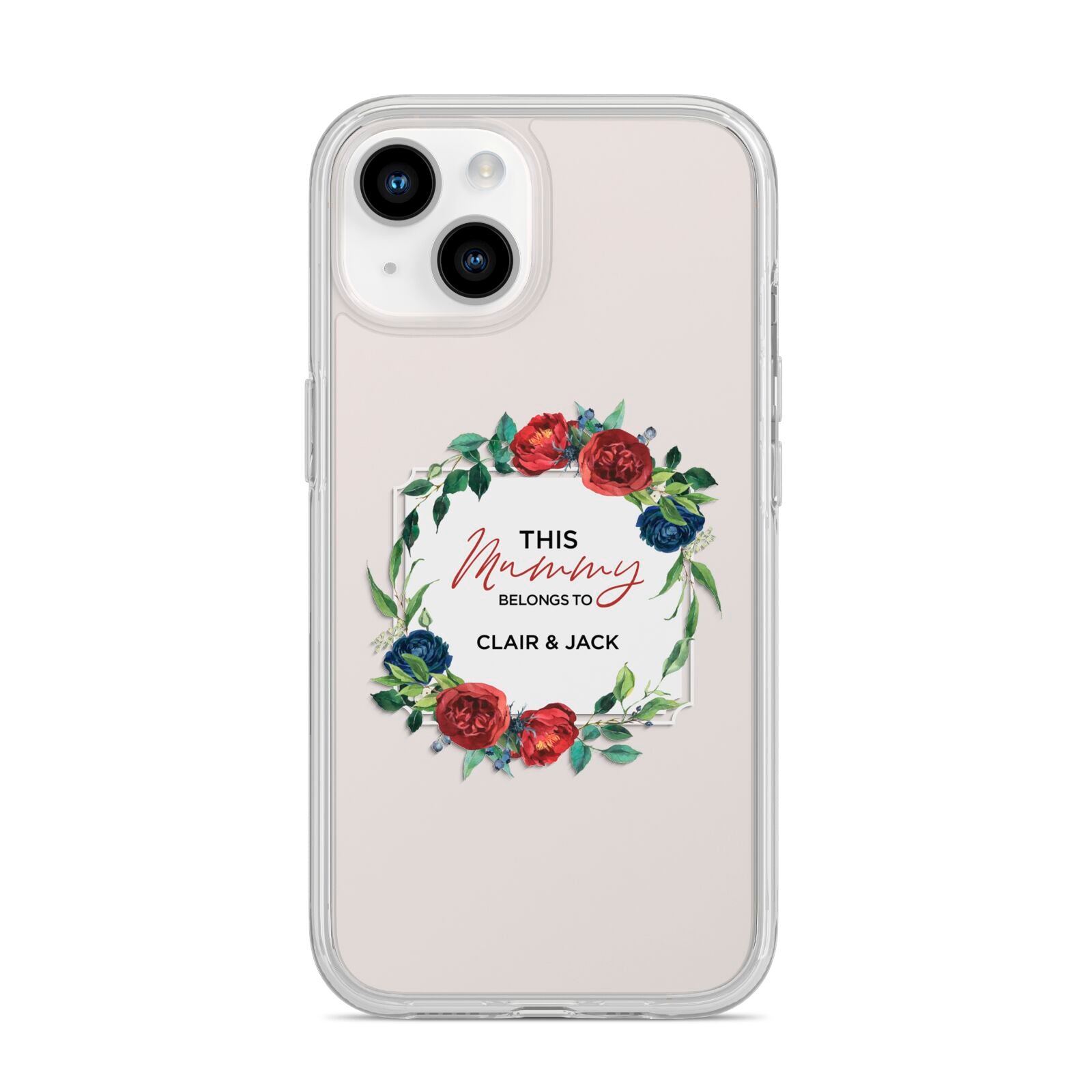 Mothers Day Flower Plaque iPhone 14 Clear Tough Case Starlight