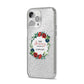 Mothers Day Flower Plaque iPhone 14 Pro Max Glitter Tough Case Silver Angled Image