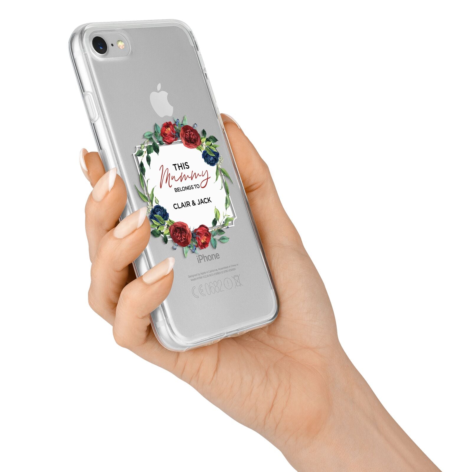 Mothers Day Flower Plaque iPhone 7 Bumper Case on Silver iPhone Alternative Image