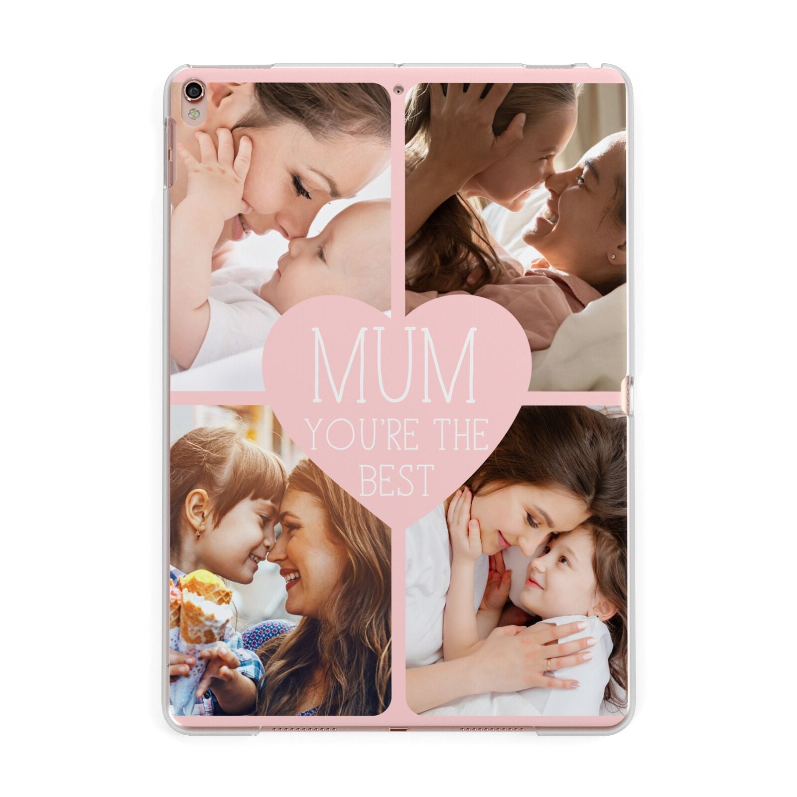 Mothers Day Four Photo Upload Apple iPad Rose Gold Case