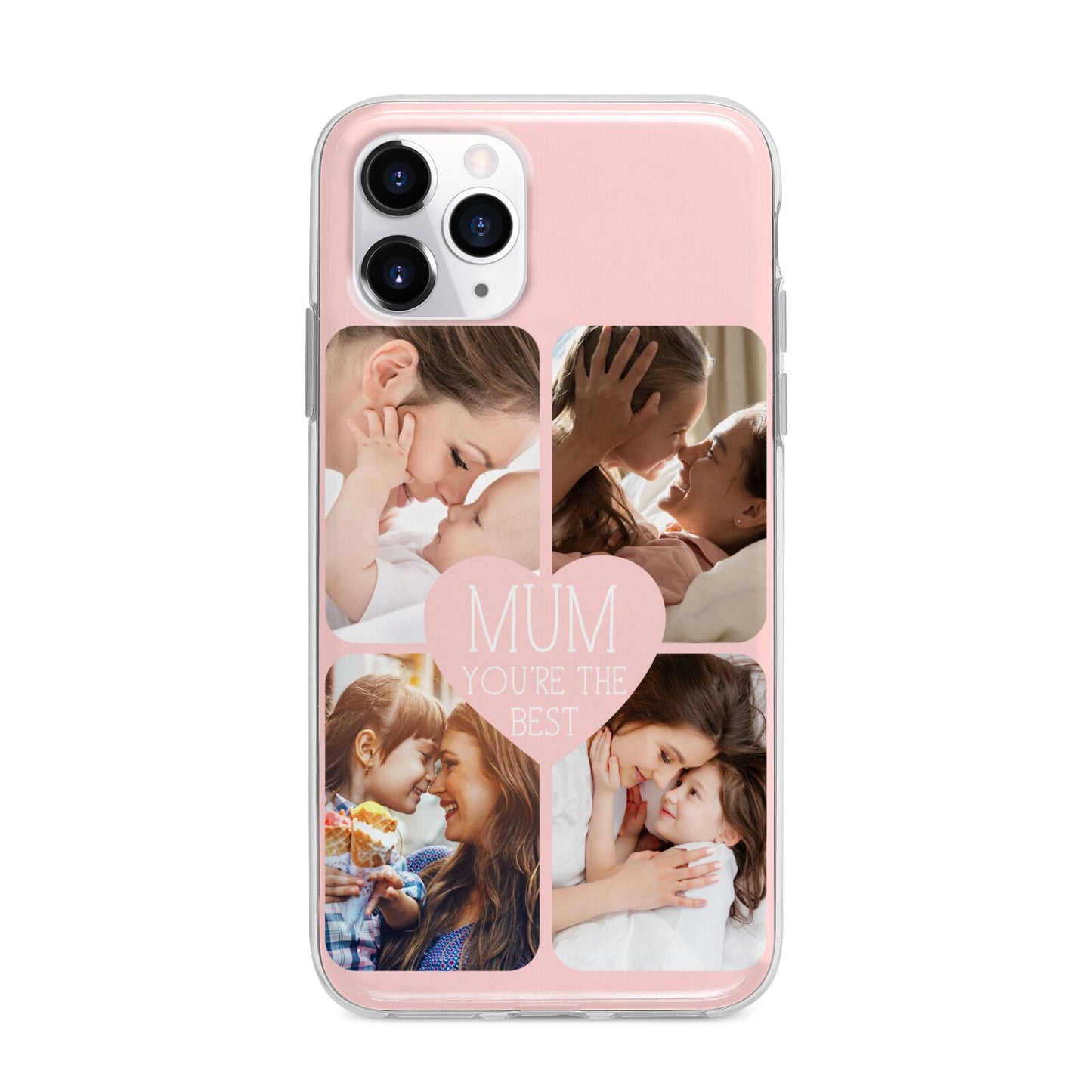 Mothers Day Four Photo Upload Apple iPhone 11 Pro in Silver with Bumper Case