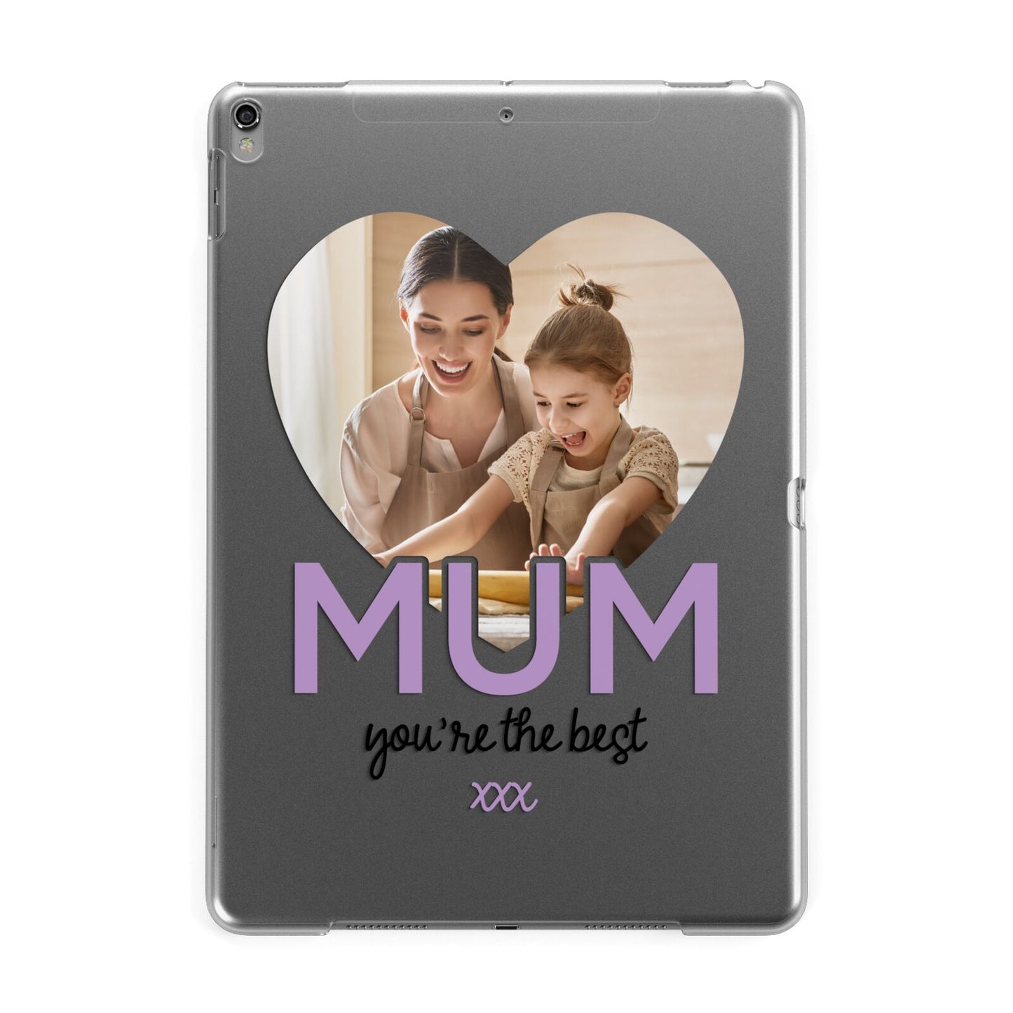 Mothers Day Heart Photo Apple iPad Grey Case