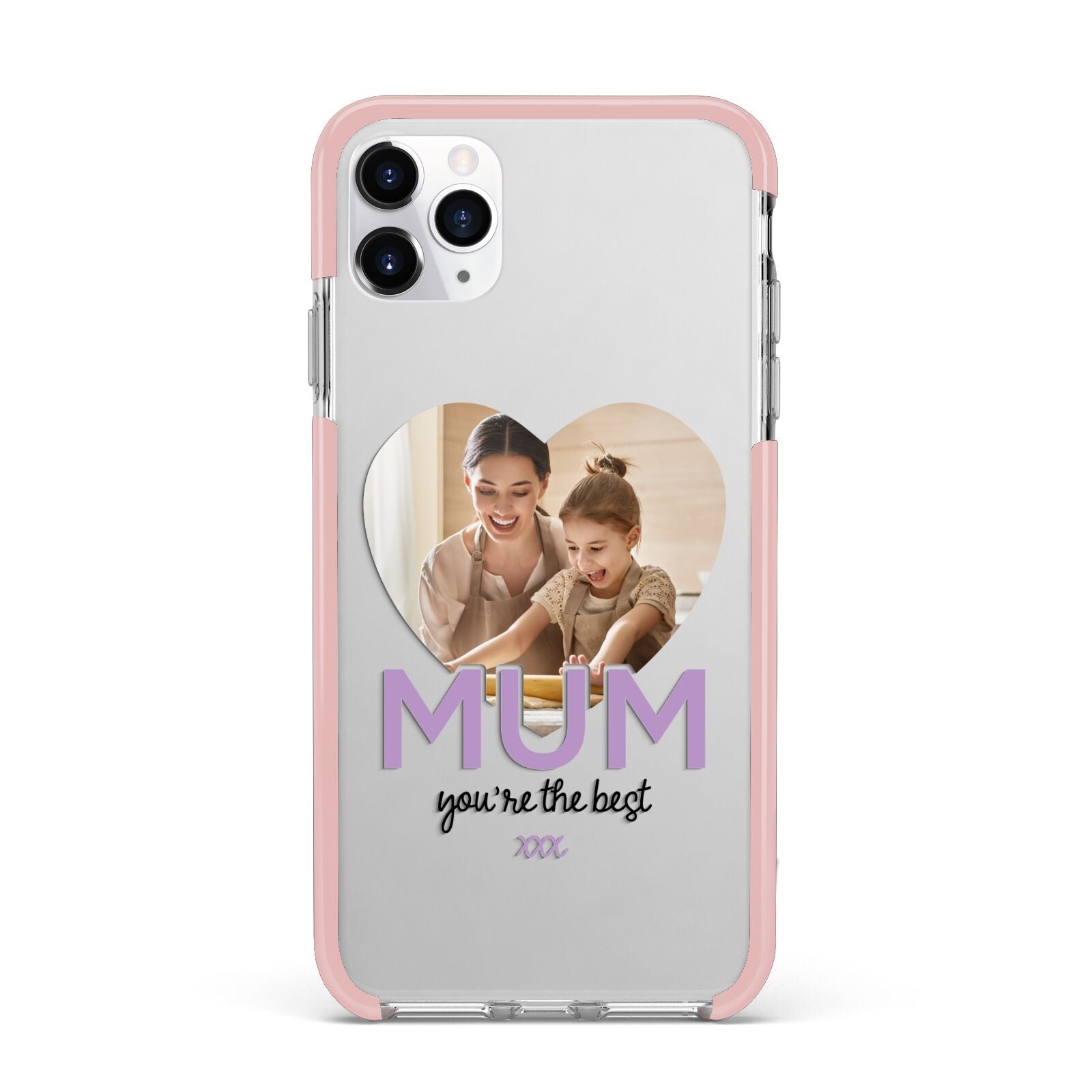 Mothers Day Heart Photo iPhone 11 Pro Max Impact Pink Edge Case