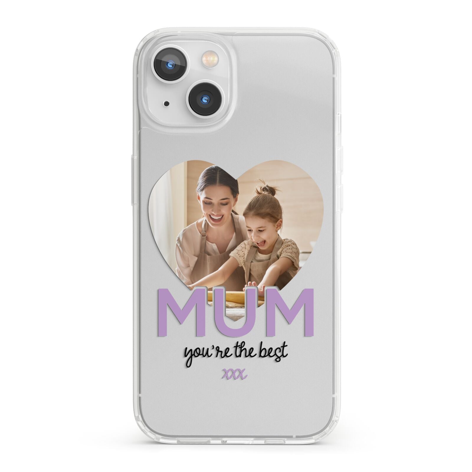 Mothers Day Heart Photo iPhone 13 Clear Bumper Case