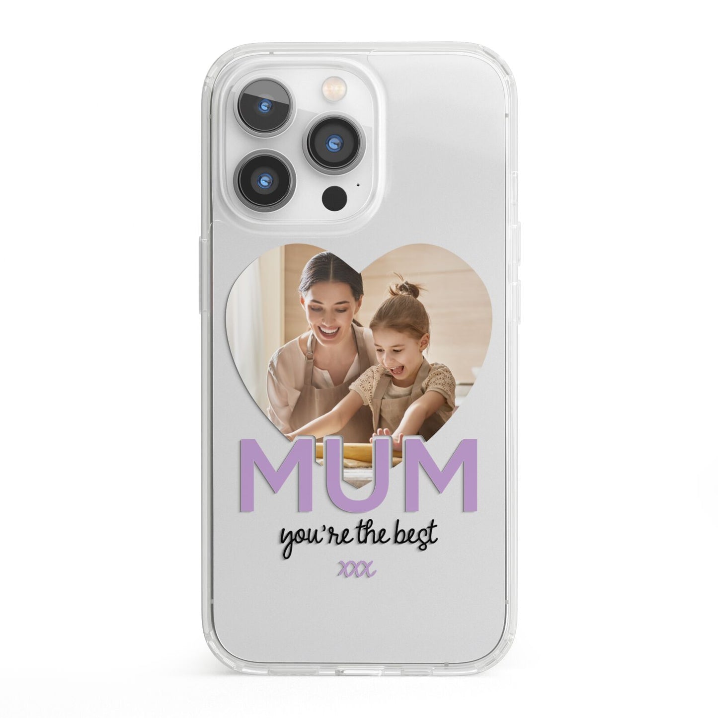 Mothers Day Heart Photo iPhone 13 Pro Clear Bumper Case