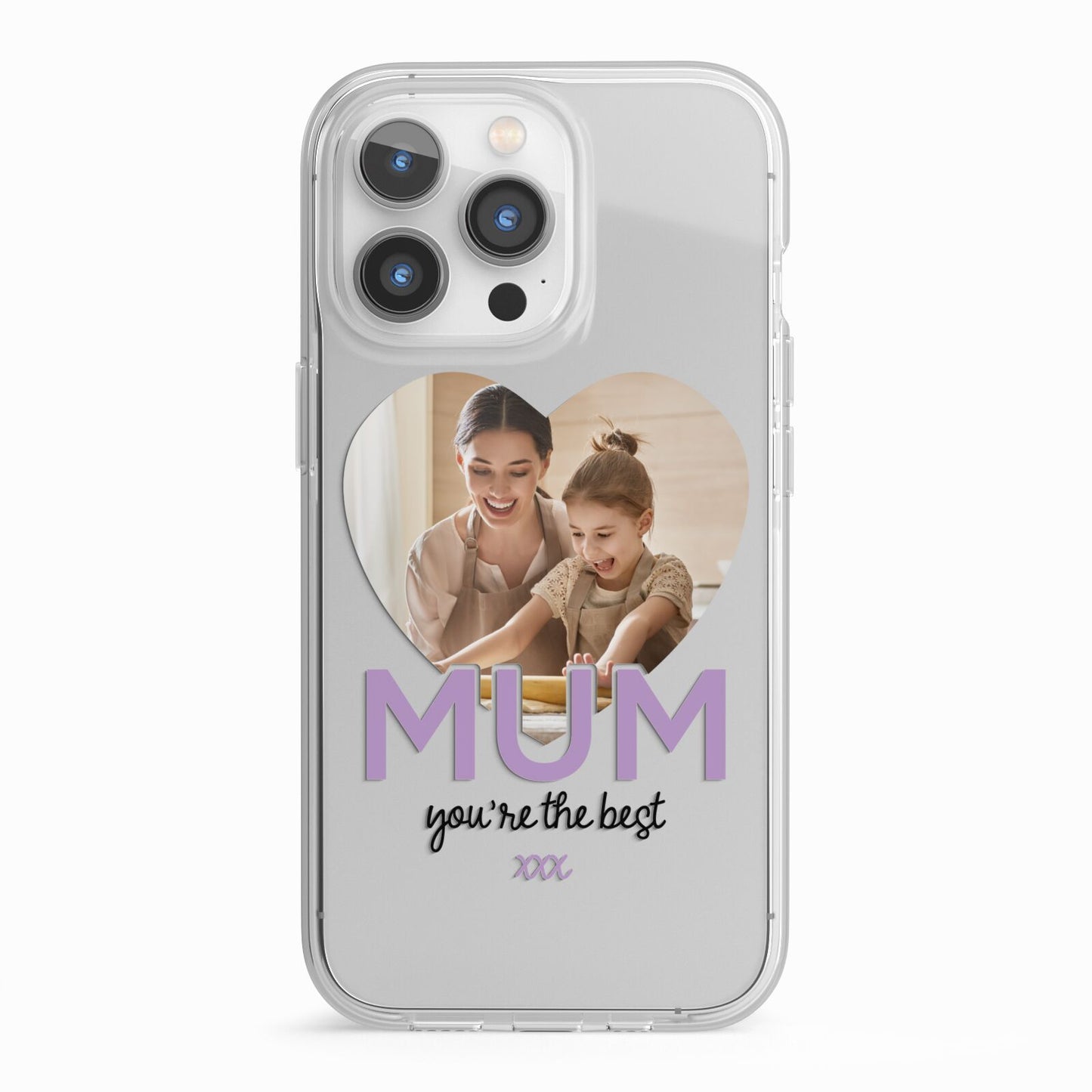 Mothers Day Heart Photo iPhone 13 Pro TPU Impact Case with White Edges