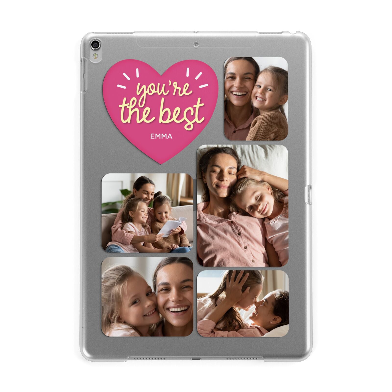 Mothers Day Multi Photo Strip Apple iPad Silver Case