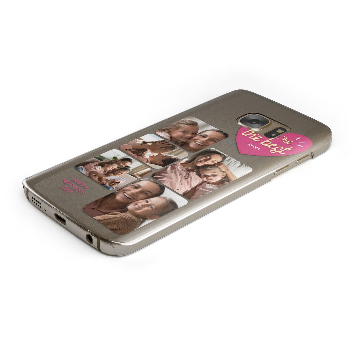 Mothers Day Multi Photo Strip Protective Samsung Galaxy Case Angled Image