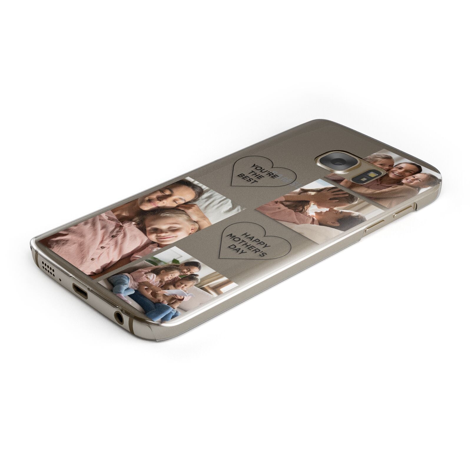 Mothers Day Multi Photo Tiles Protective Samsung Galaxy Case Angled Image