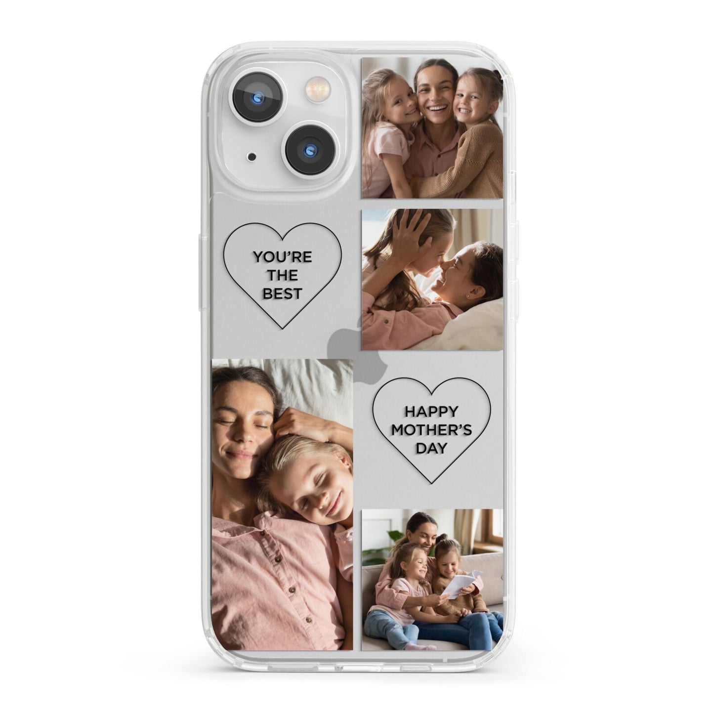 Mothers Day Multi Photo Tiles iPhone 13 Clear Bumper Case