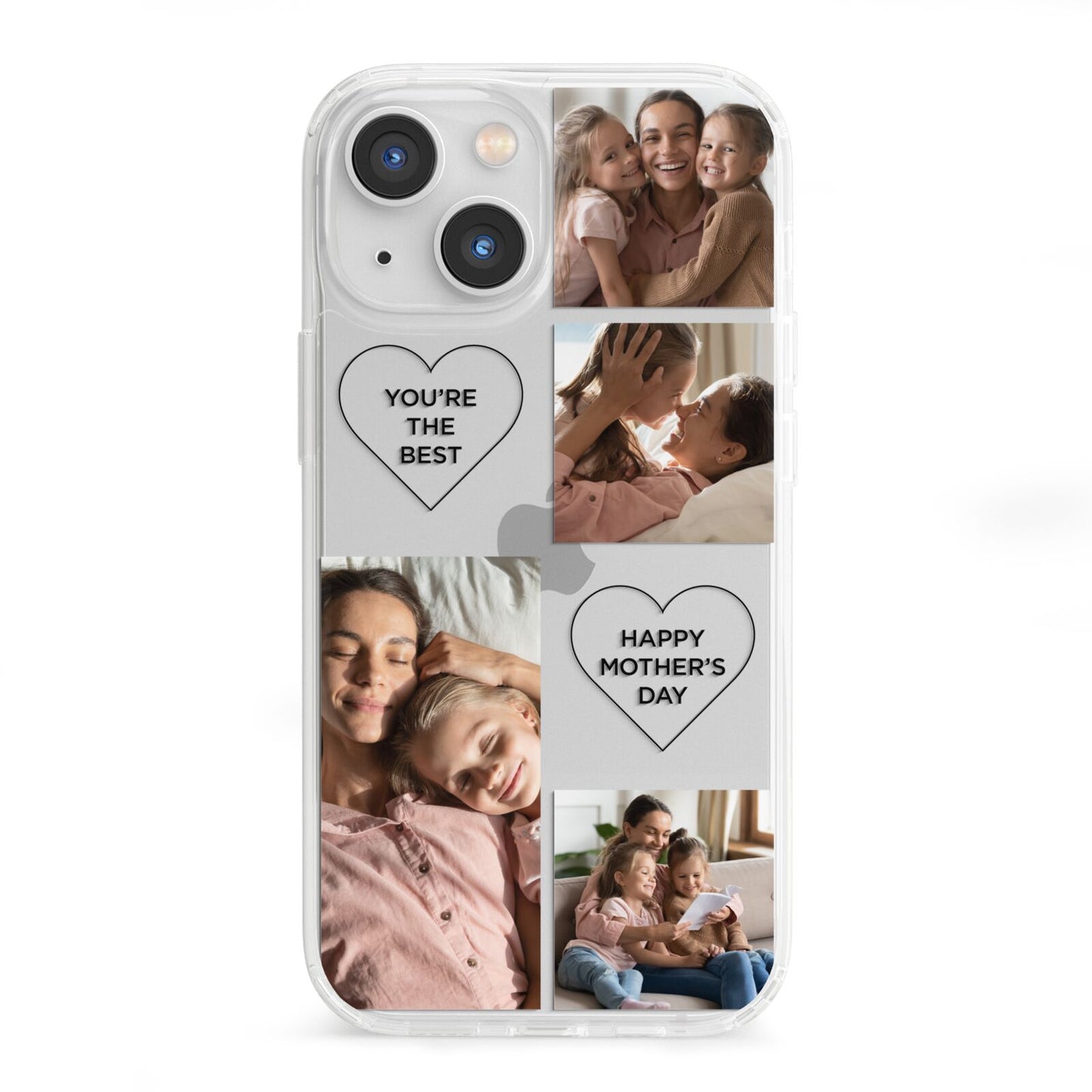 Mothers Day Multi Photo Tiles iPhone 13 Mini Clear Bumper Case